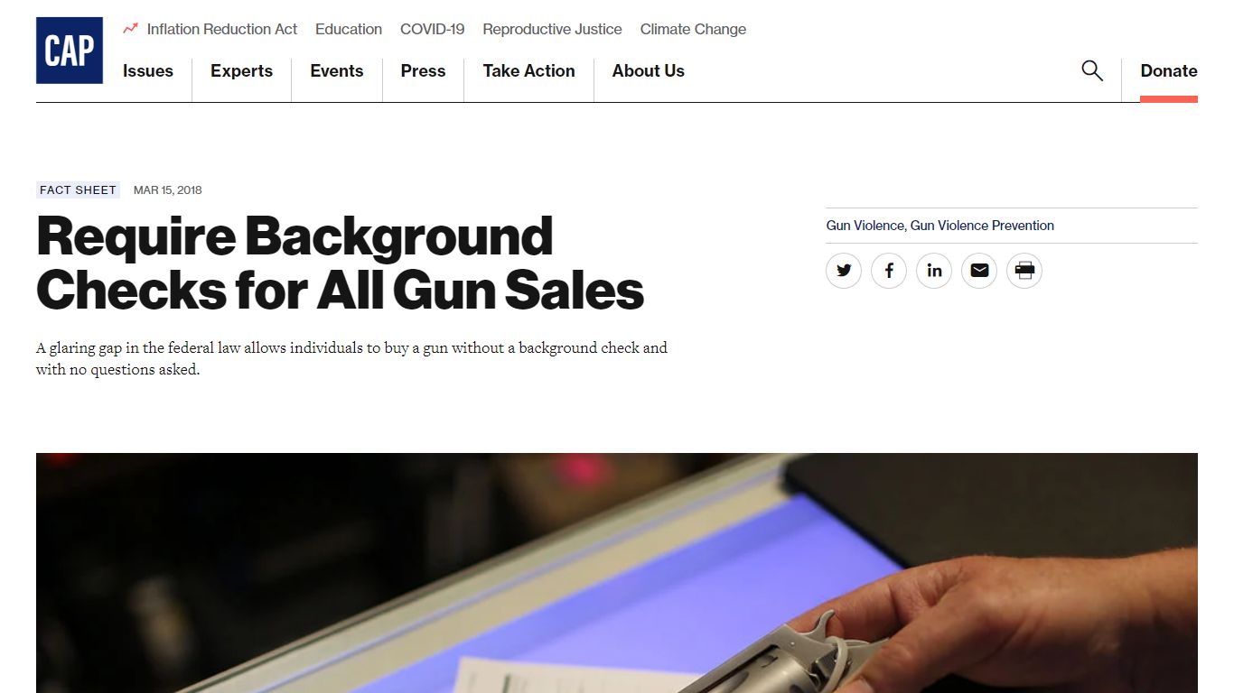 Require Background Checks for All Gun Sales